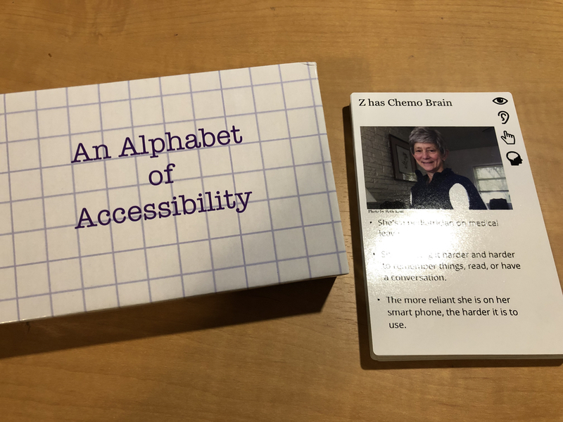 A box for the accessibility deck, with the deck, with letter z on top
